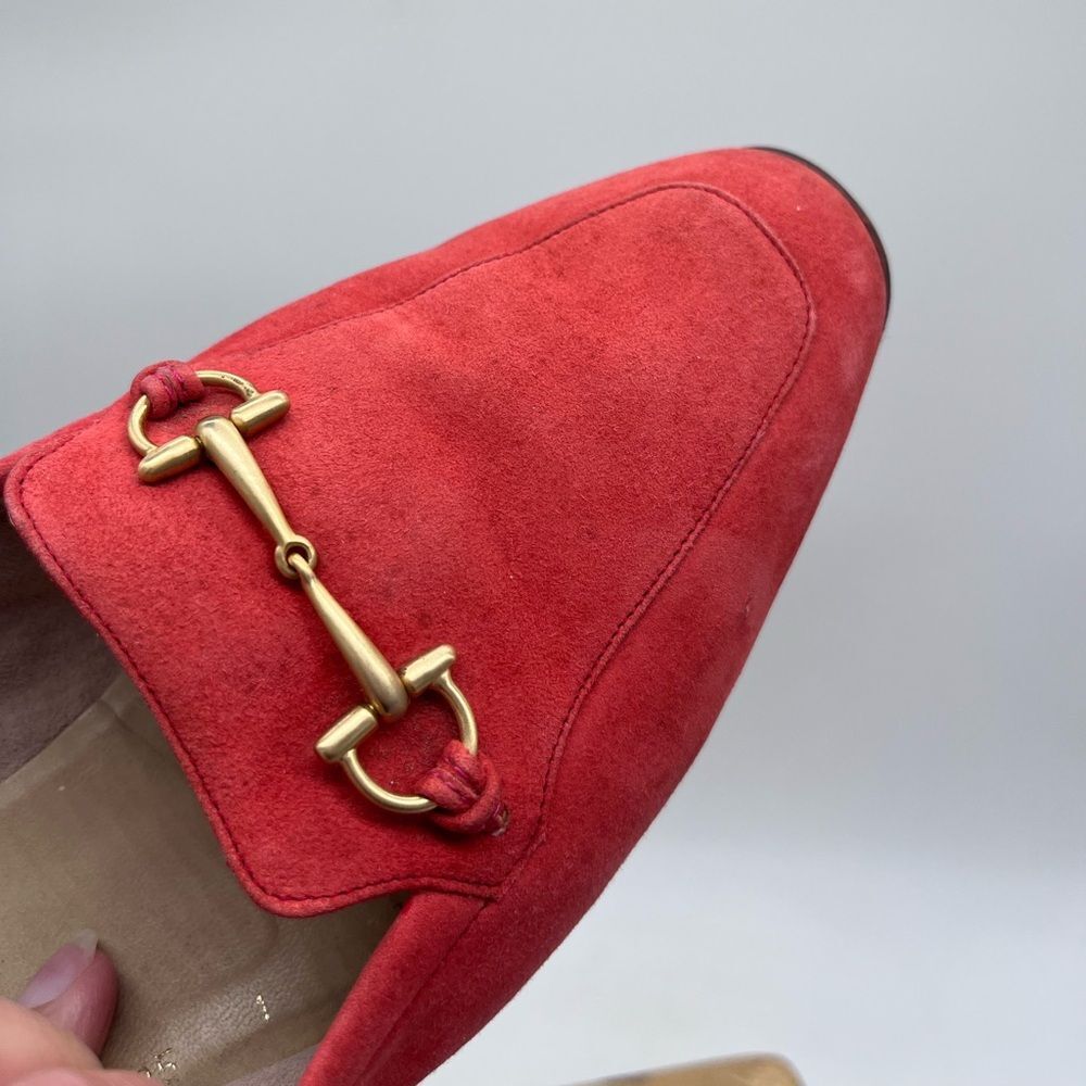 Gucci Women’s Jordaan Suede Accent Loafers 38.5 - Picture 12 of 15